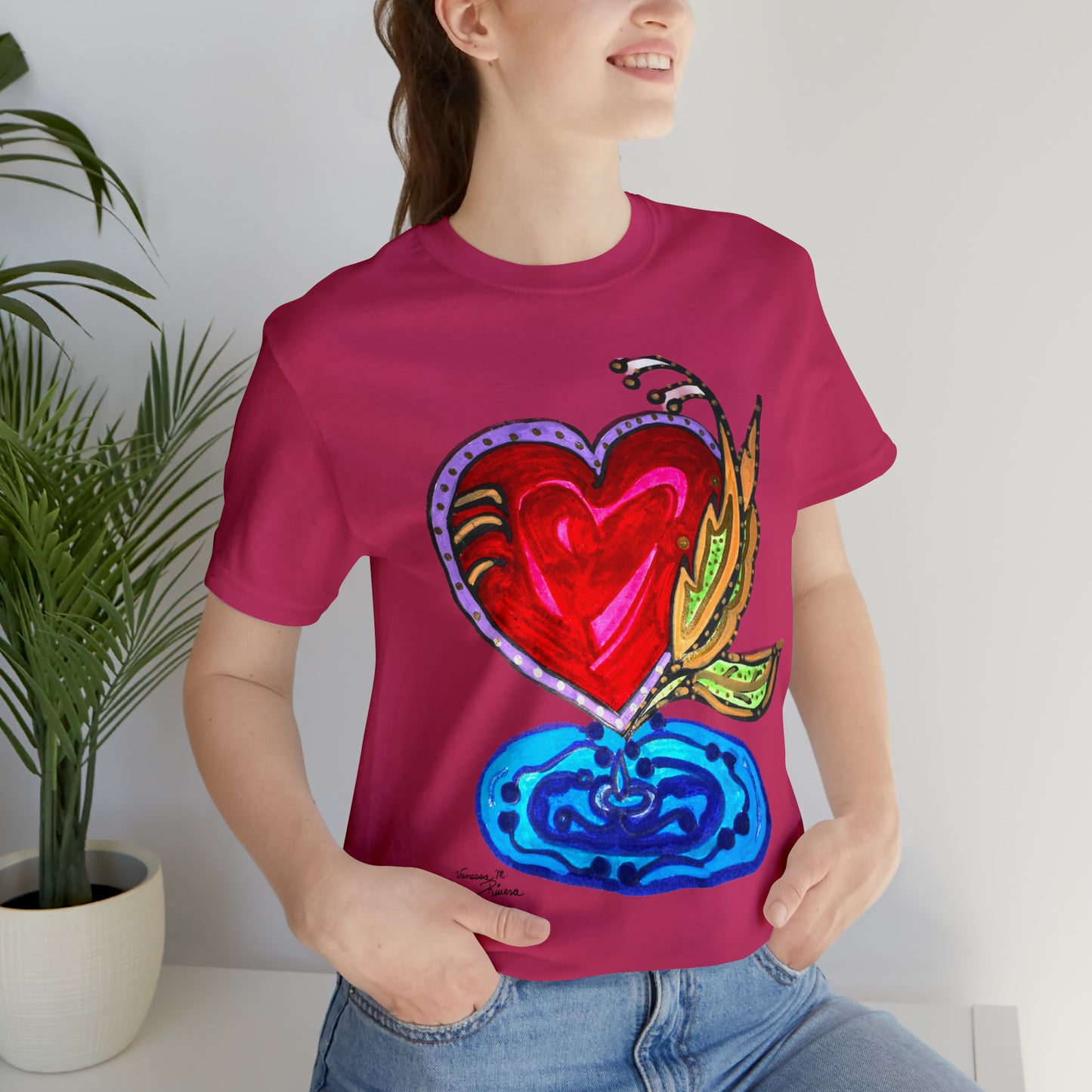 Heart - Unisex Jersey Short Sleeve Tee