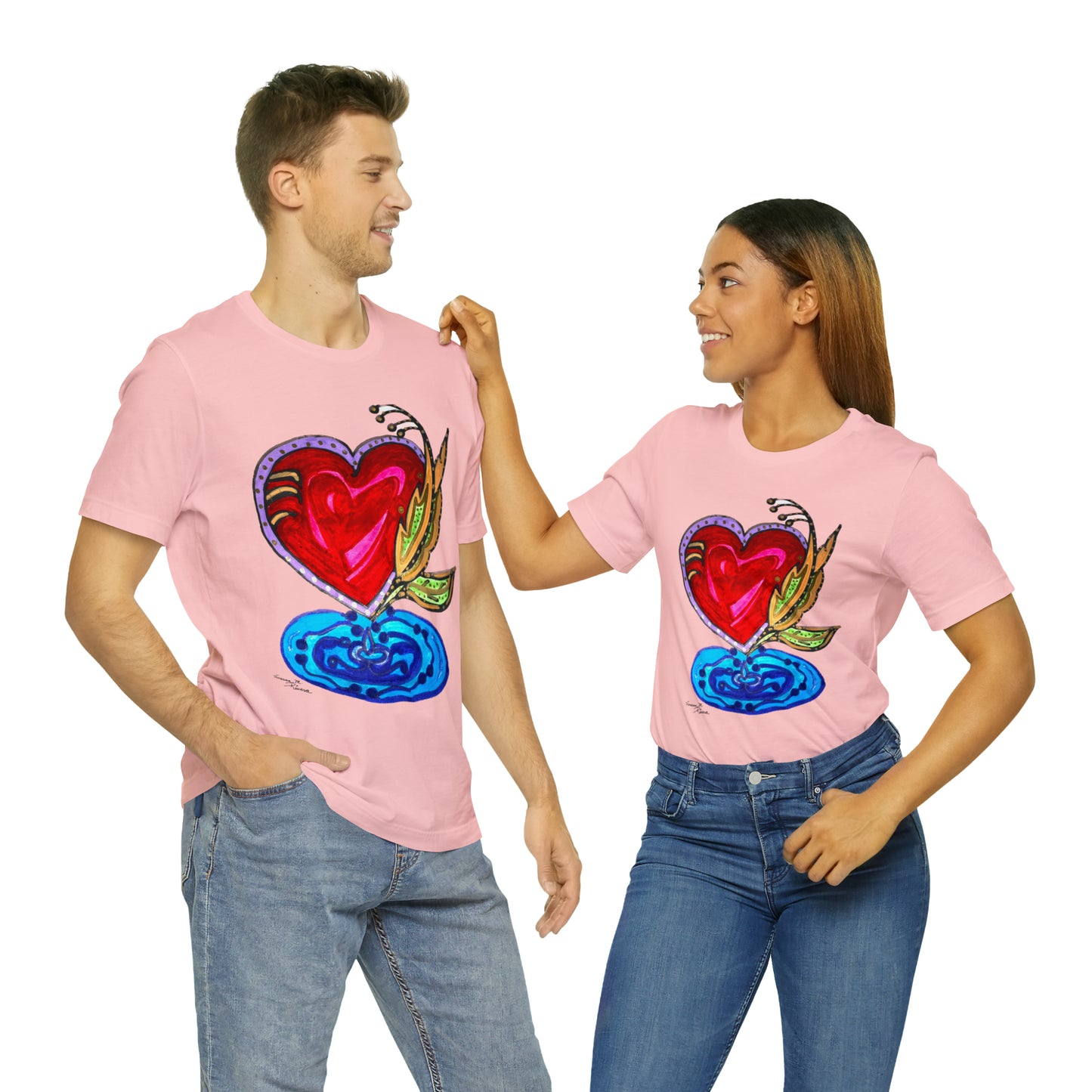 Heart - Unisex Jersey Short Sleeve Tee