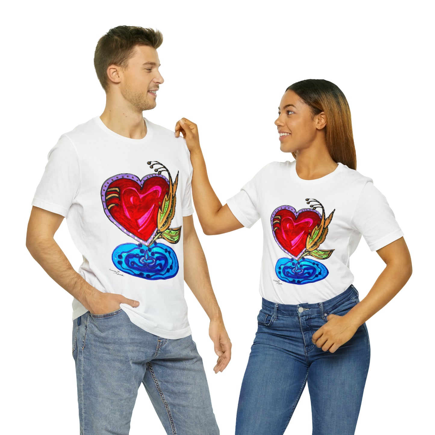 Heart - Unisex Jersey Short Sleeve Tee