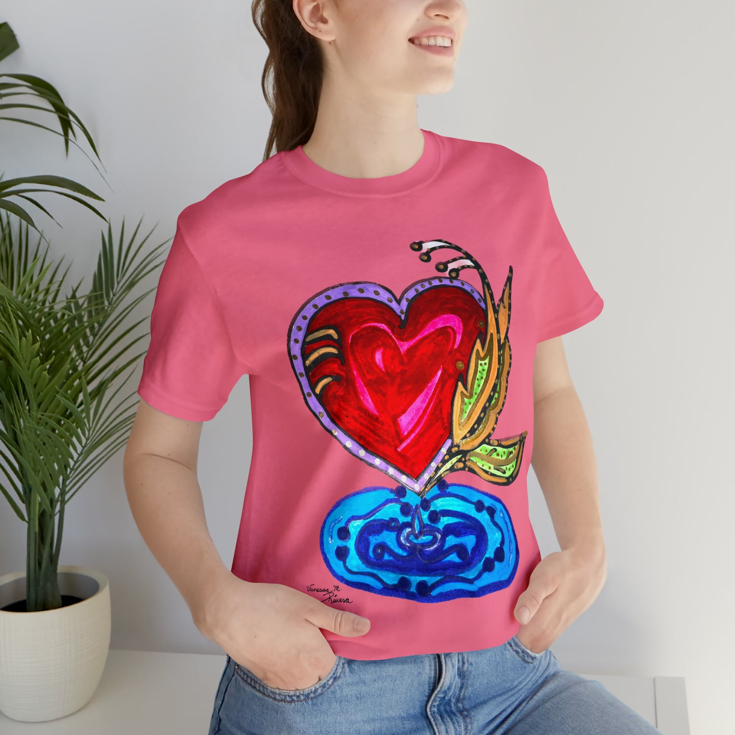 Heart - Unisex Jersey Short Sleeve Tee