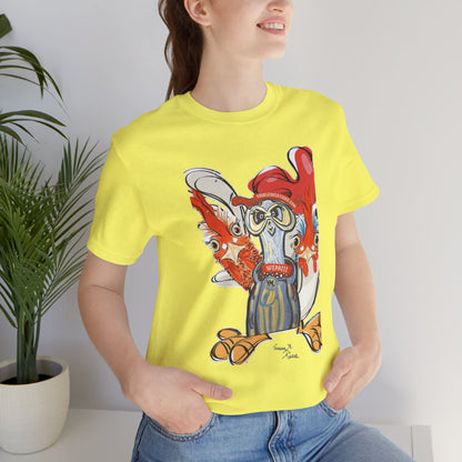 Quirky chicken Tee - Fun Unisex Jersey Short Sleeve Shirt