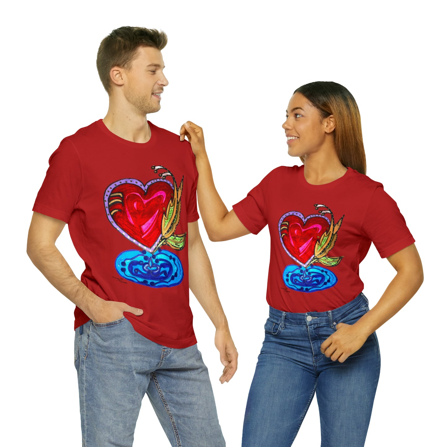 Heart - Unisex Jersey Short Sleeve Tee