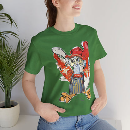 Quirky chicken Tee - Fun Unisex Jersey Short Sleeve Shirt