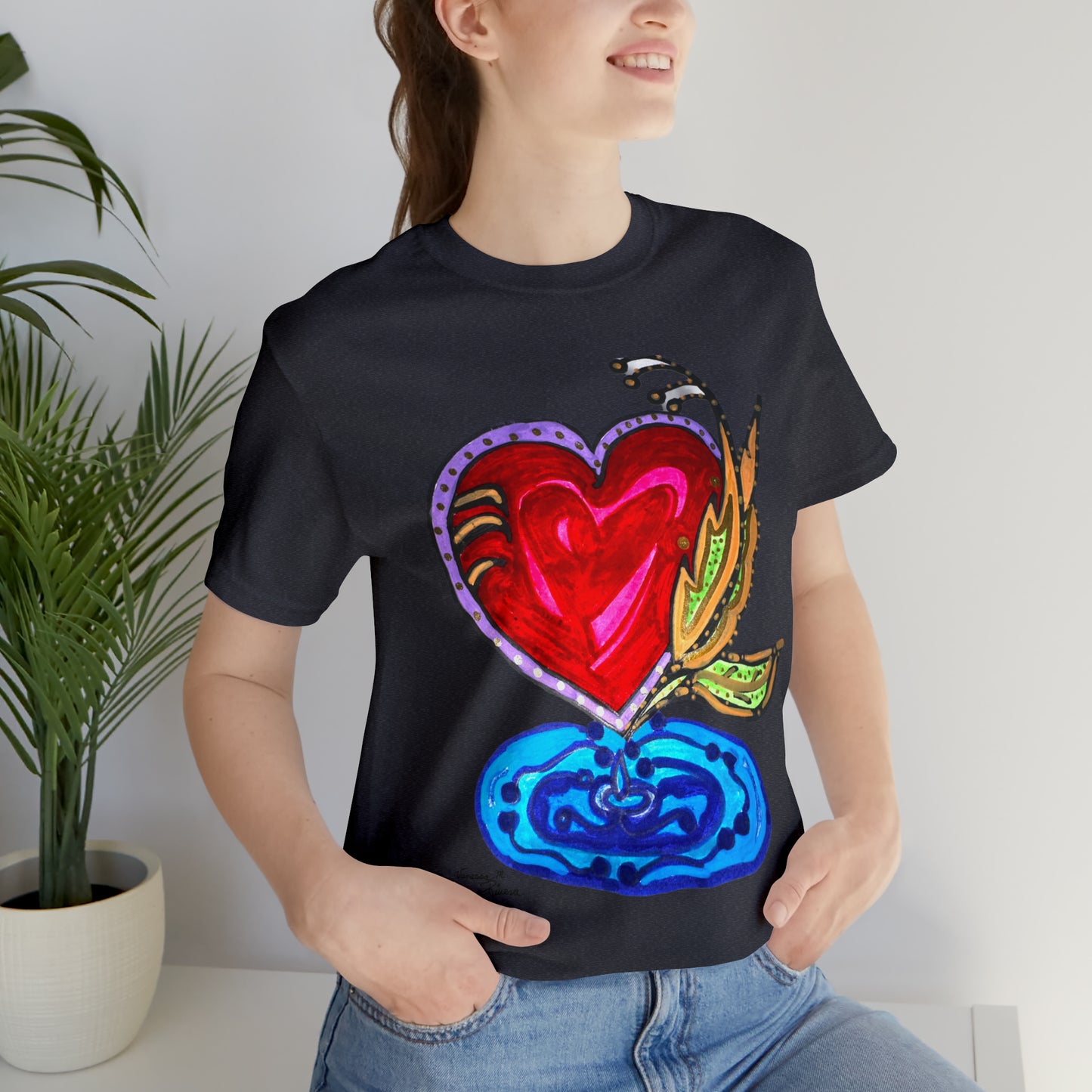 Heart - Unisex Jersey Short Sleeve Tee