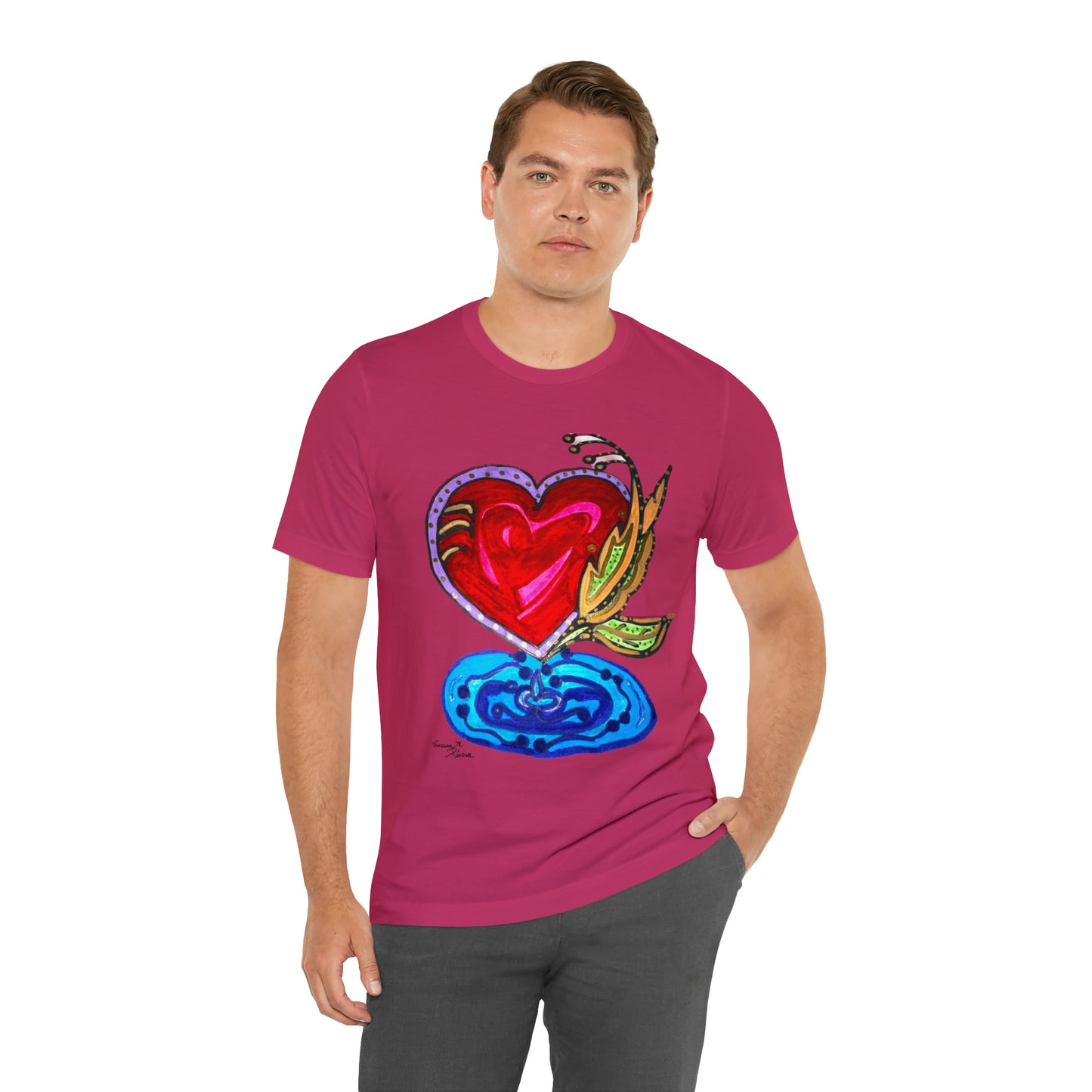 Heart - Unisex Jersey Short Sleeve Tee