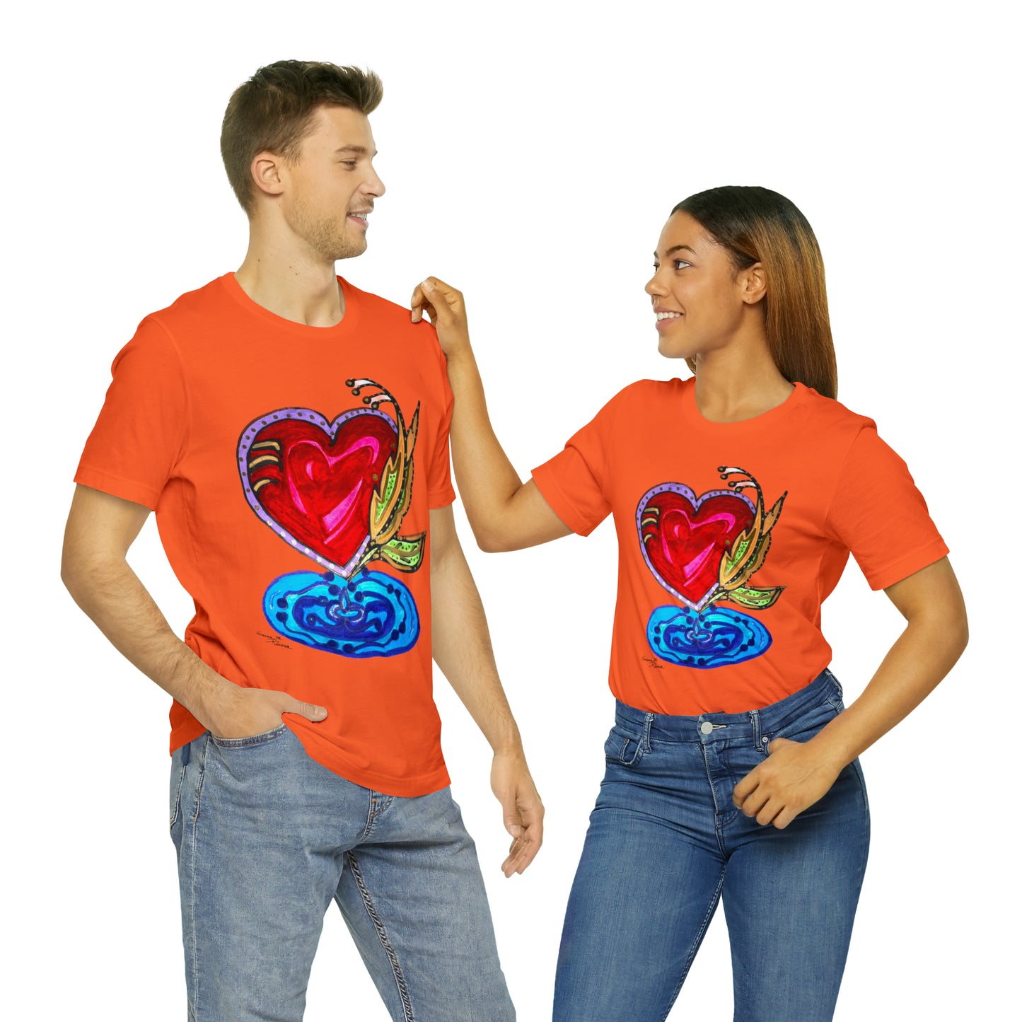 Heart - Unisex Jersey Short Sleeve Tee