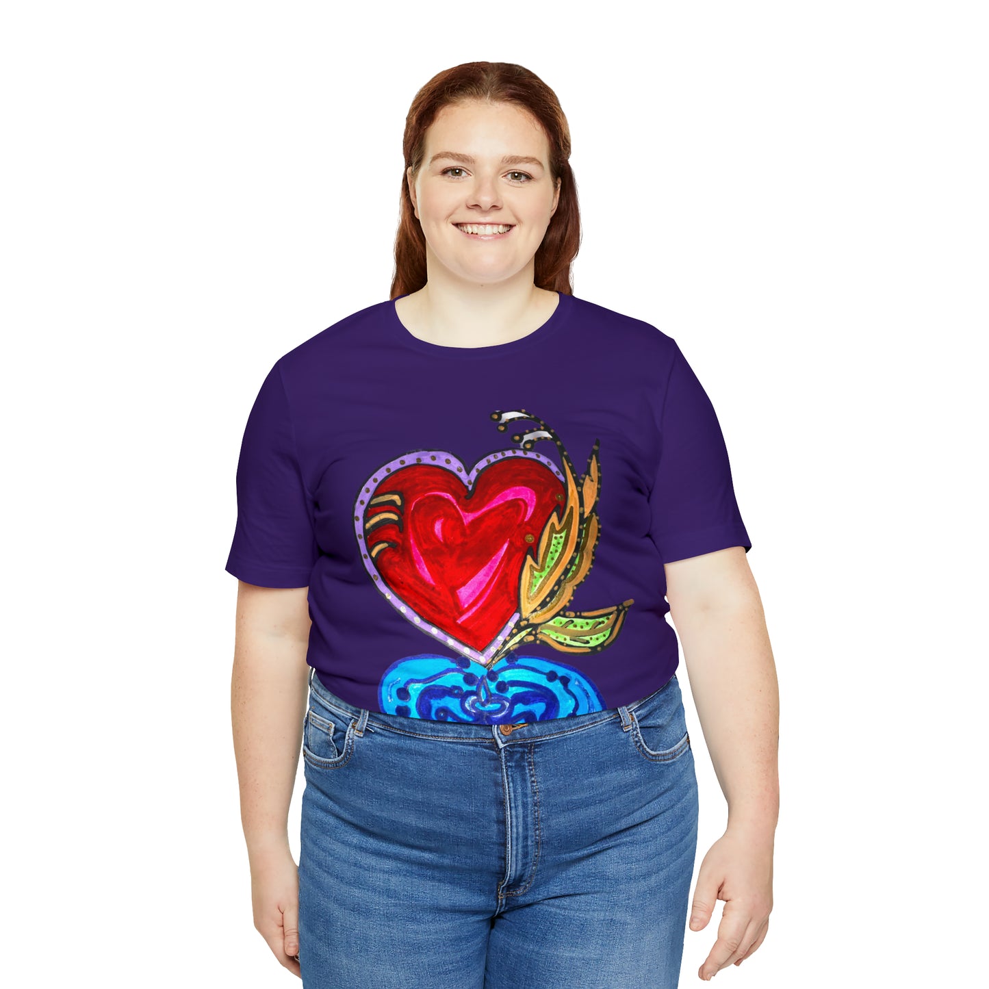 Heart - Unisex Jersey Short Sleeve Tee