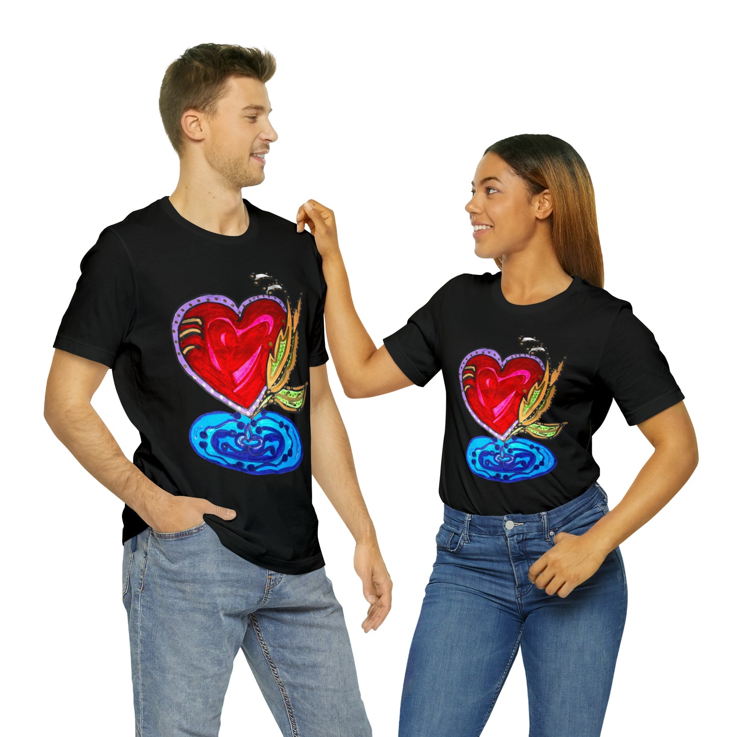 Heart - Unisex Jersey Short Sleeve Tee