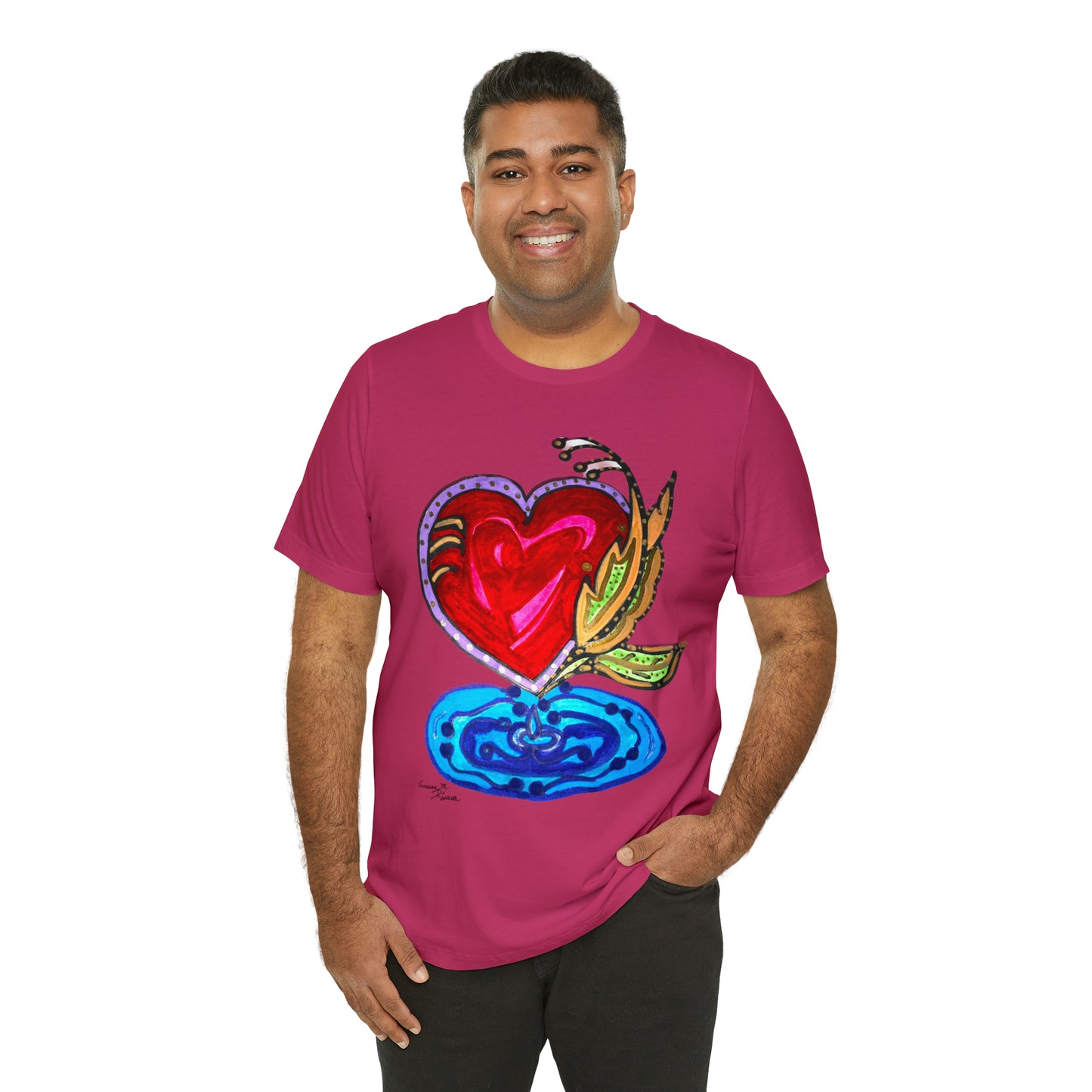 Heart - Unisex Jersey Short Sleeve Tee