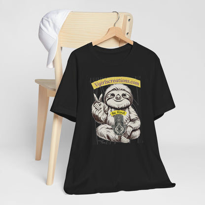 Be Kind Sloth Unisex Tee – Cute & Comfy Short Sleeve T-Shirt