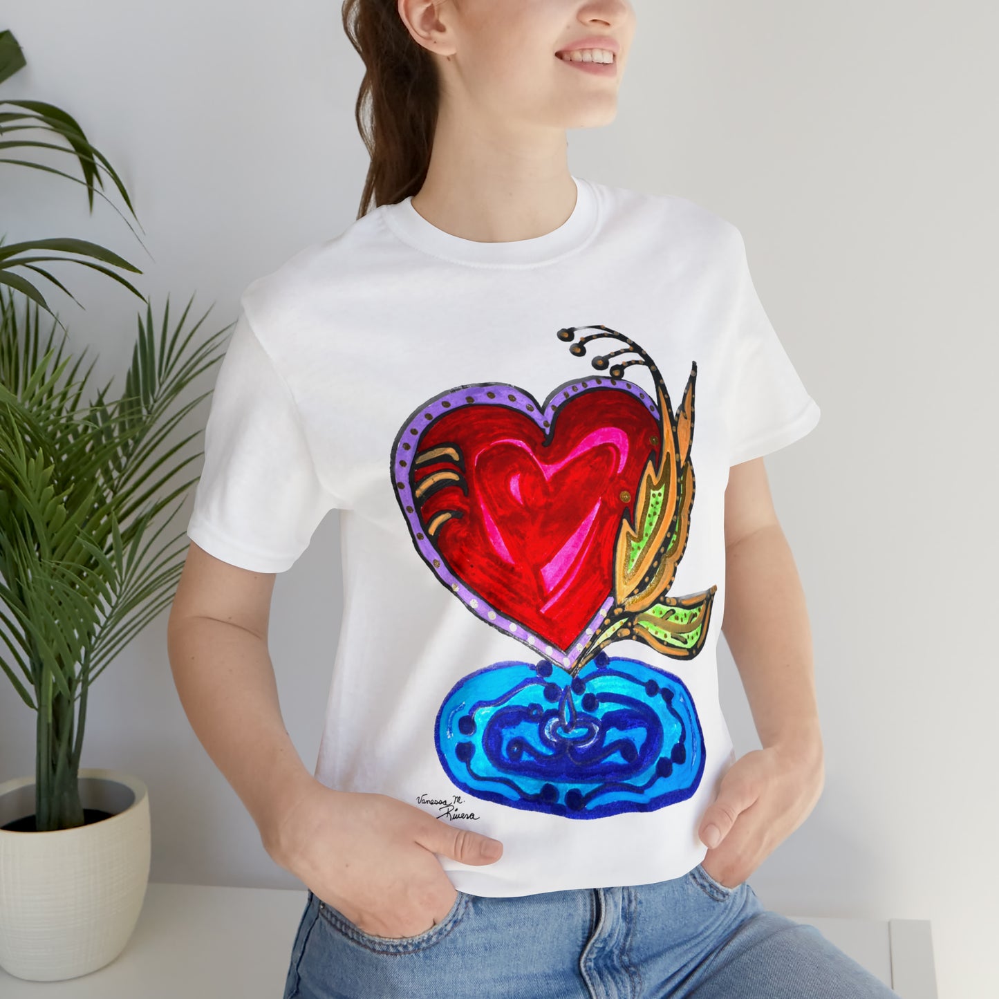 Heart - Unisex Jersey Short Sleeve Tee