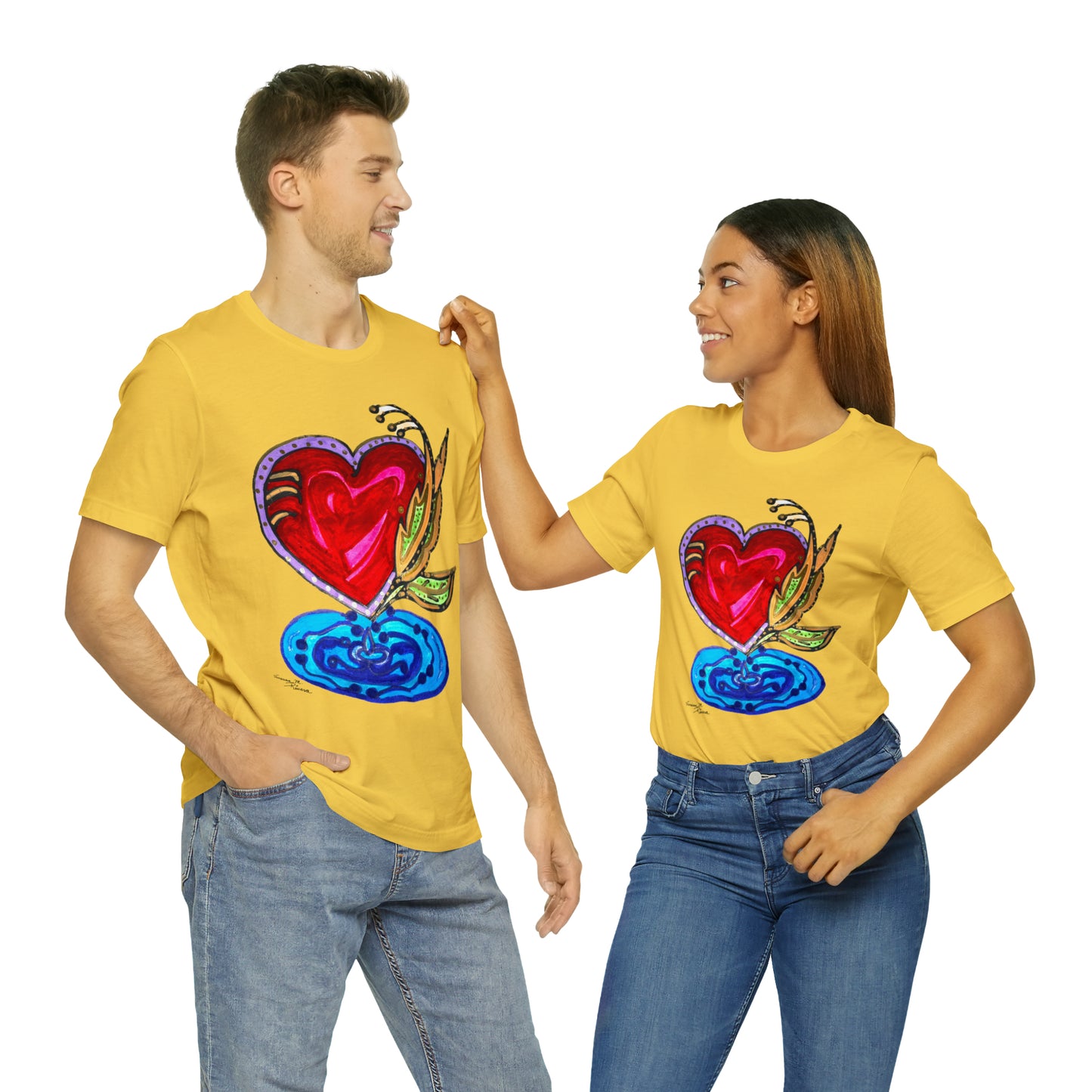 Heart - Unisex Jersey Short Sleeve Tee