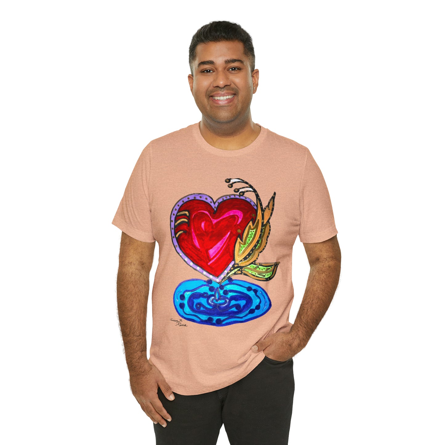 Heart - Unisex Jersey Short Sleeve Tee