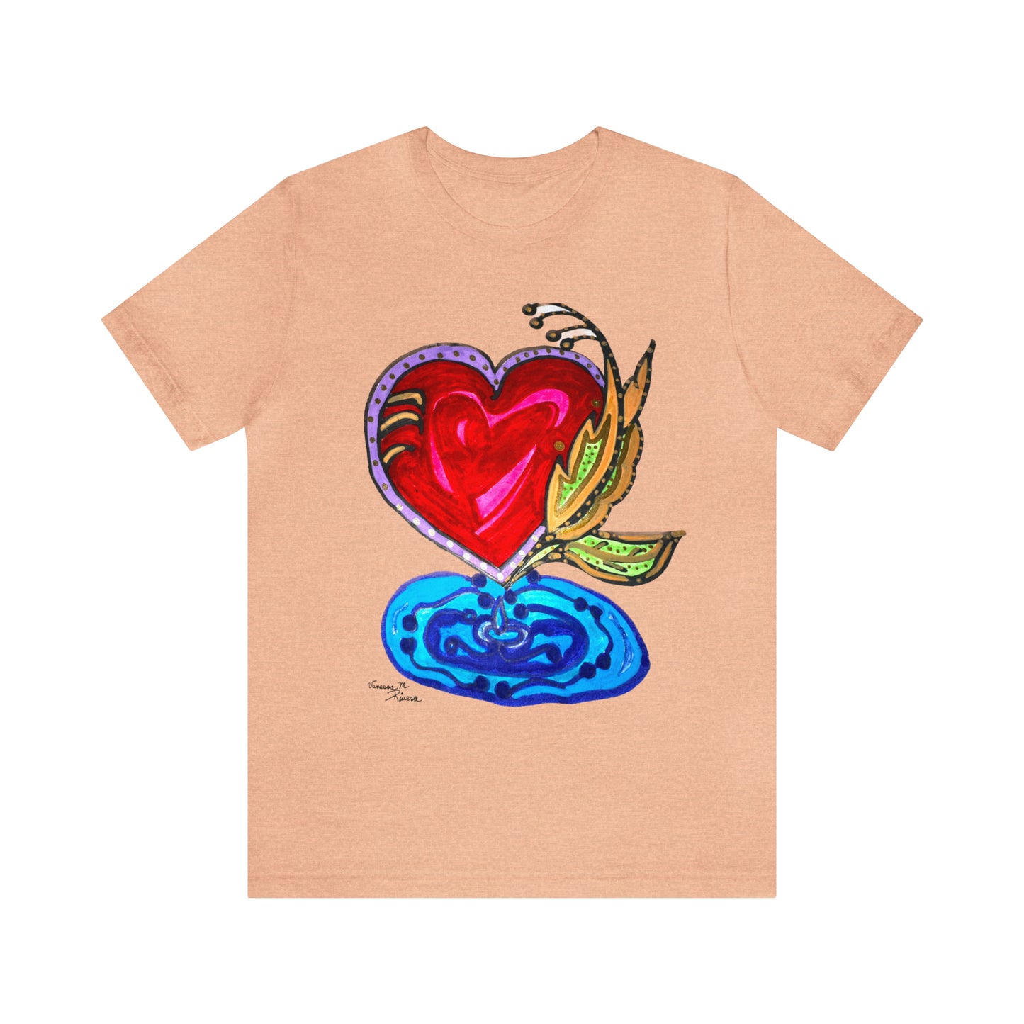 Heart - Unisex Jersey Short Sleeve Tee