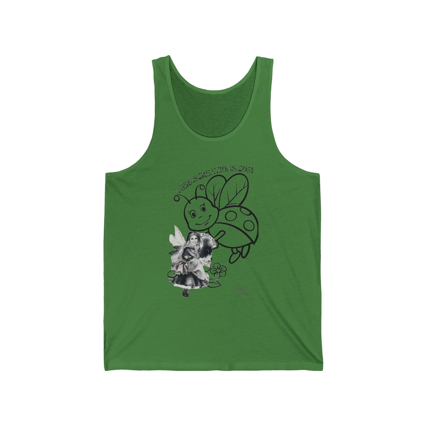 Cute Bee & Fairy Nessa Unisex Jersey Tank Top - Perfect for Summer & Outdoor Fun