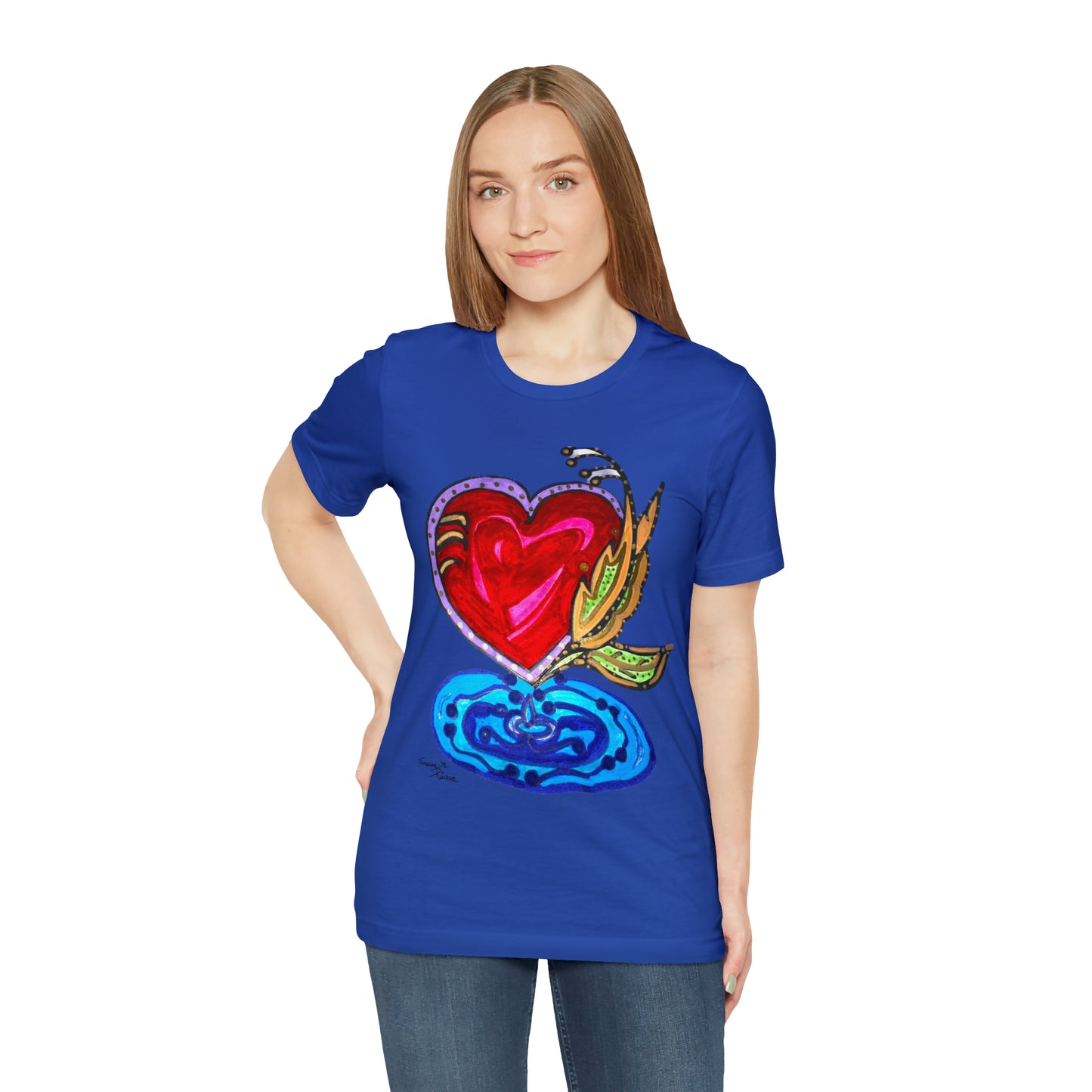 Heart - Unisex Jersey Short Sleeve Tee