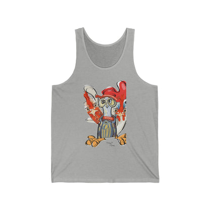 chicken Unisex Jersey Tank Top - Fun Colorful Design for Creative Souls