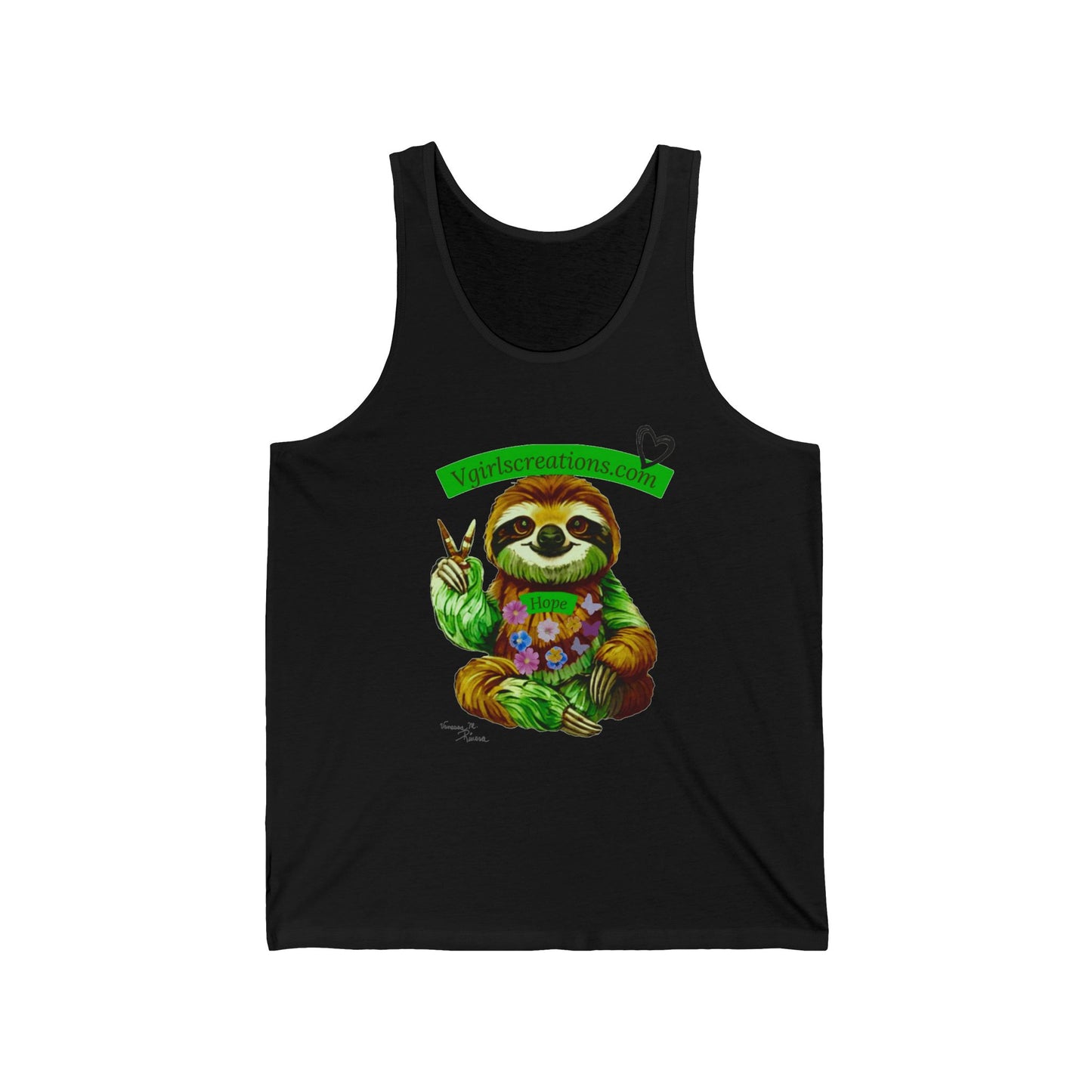 Chill Sloth Unisex Jersey Tank - Peaceful Vibes for Nature Lovers