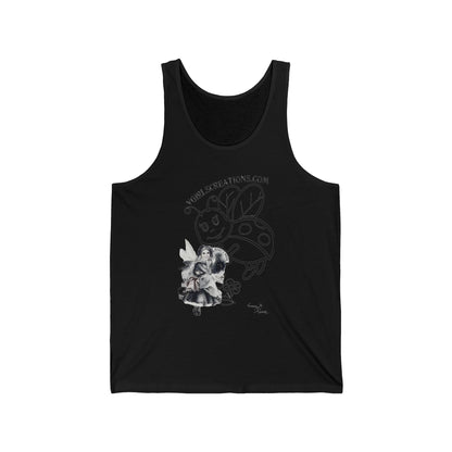 Cute Bee & Fairy Nessa Unisex Jersey Tank Top - Perfect for Summer & Outdoor Fun