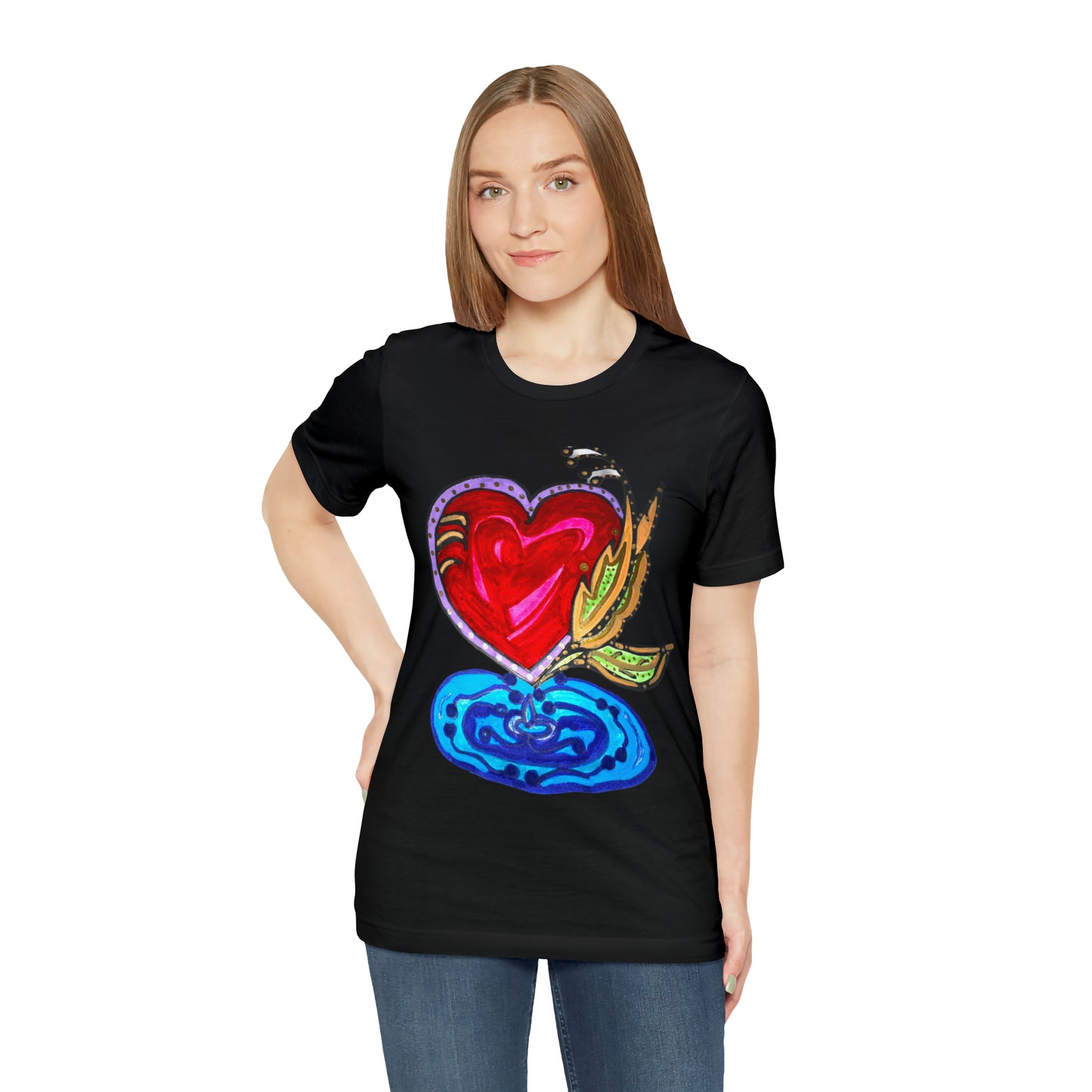 Heart - Unisex Jersey Short Sleeve Tee