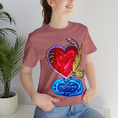 Heart - Unisex Jersey Short Sleeve Tee