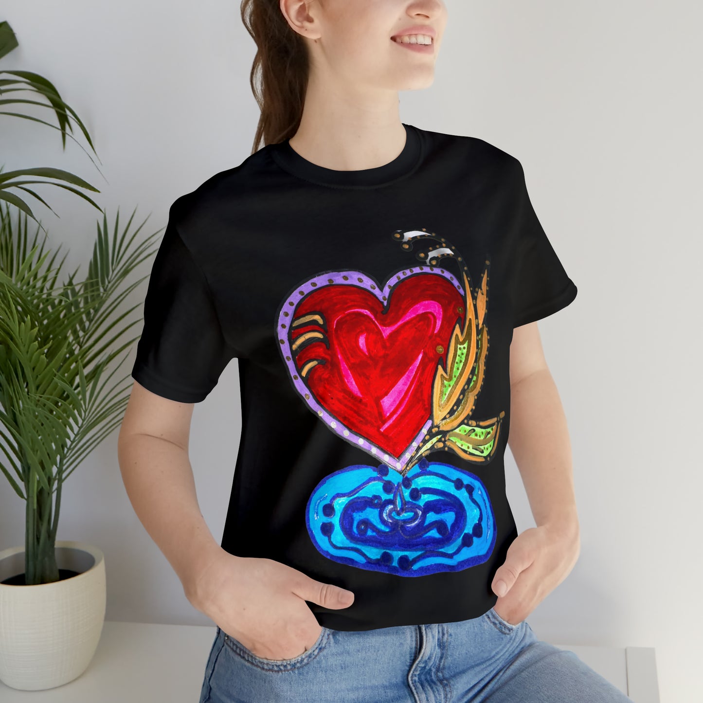 Heart - Unisex Jersey Short Sleeve Tee