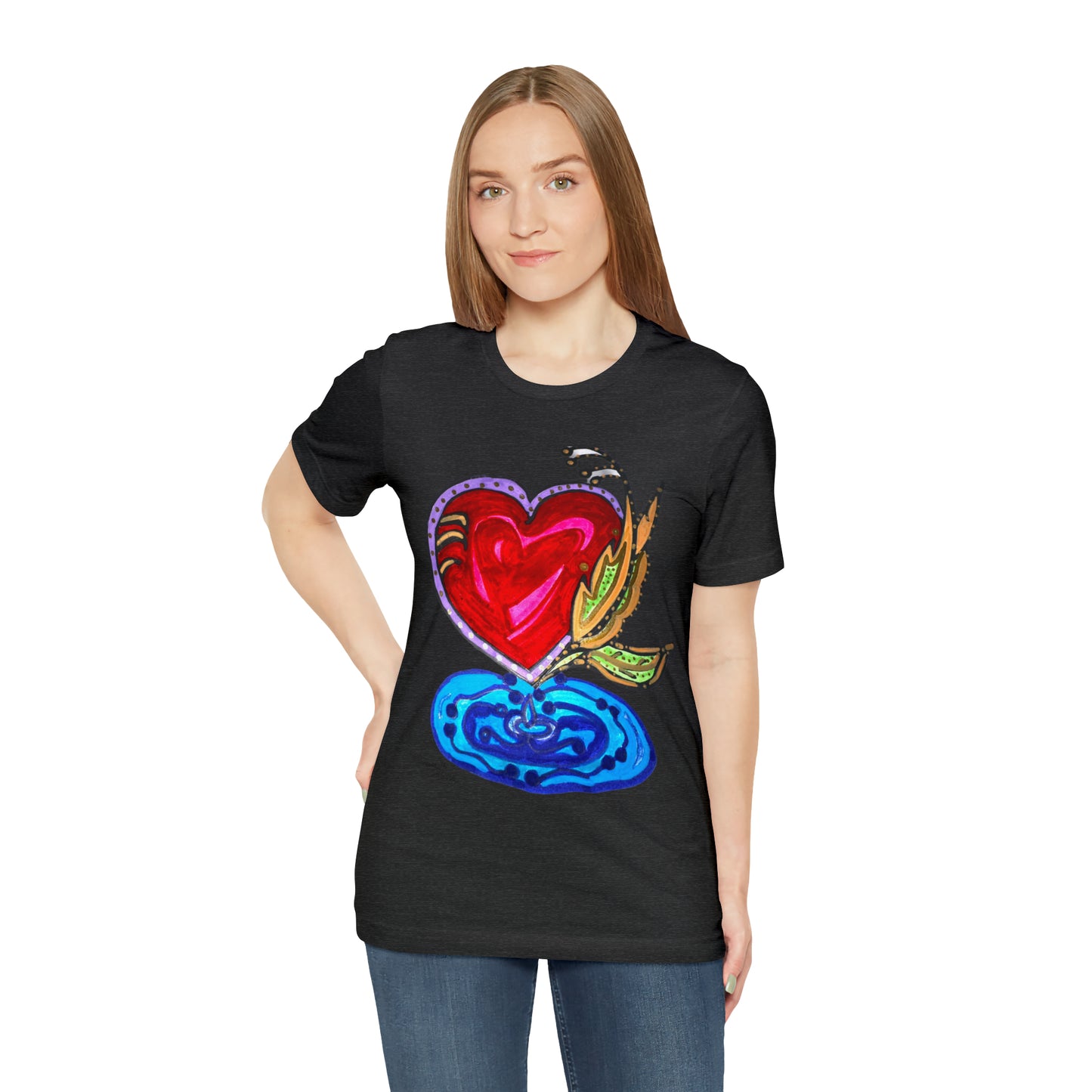 Heart - Unisex Jersey Short Sleeve Tee